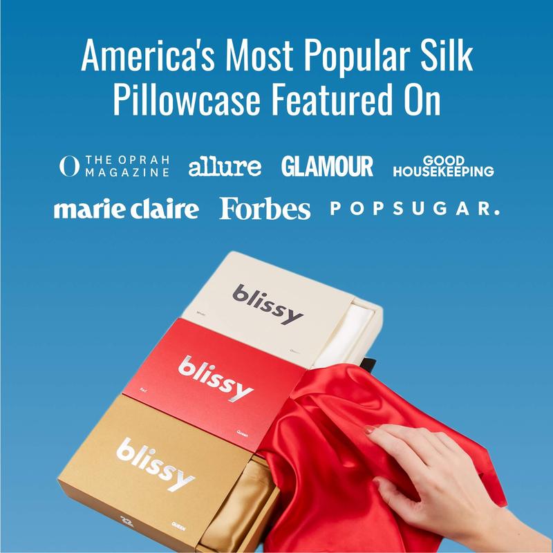Blissy Silk Pillowcase with model